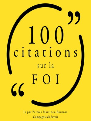 cover image of 100 citations sur la foi